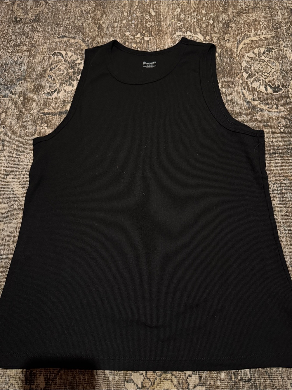 No Boundaries Black Ribbed Tank Top - XL (16-18)